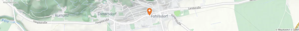 Kartendarstellung des Standorts für Apotheke Zum Bergmann in 8753 Fohnsdorf